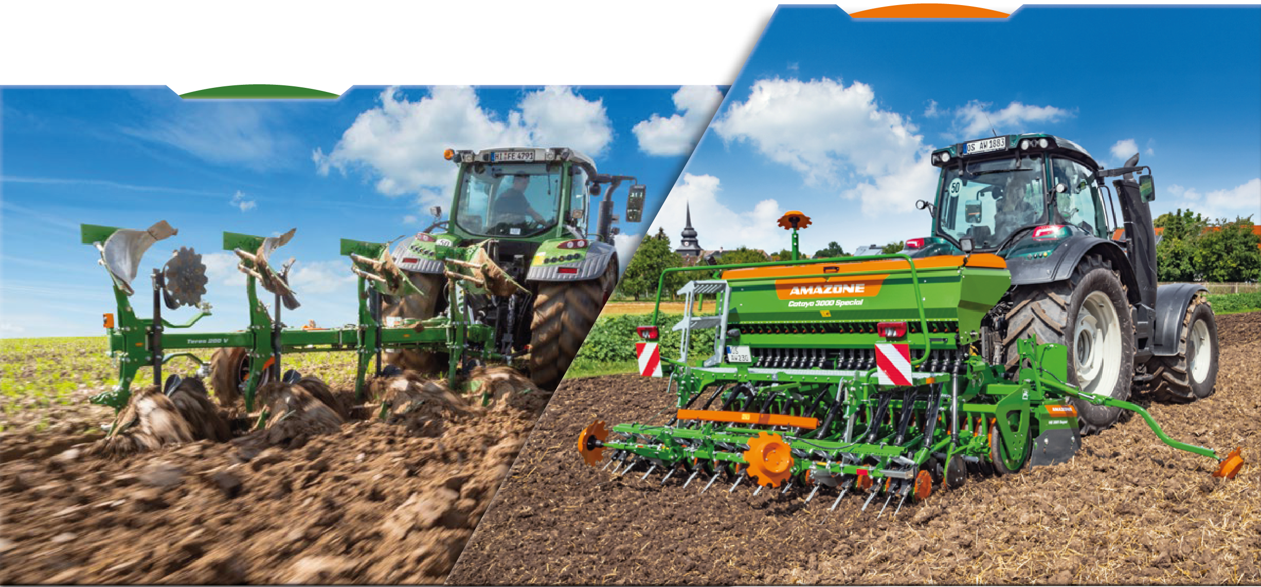 Example combination | Teres 200 mounted reversible plough combined with Cataya 3000 Special harrow-mounted seed drill combination DreamTeam Pflugsaat_Zeichenfläche 1-01
