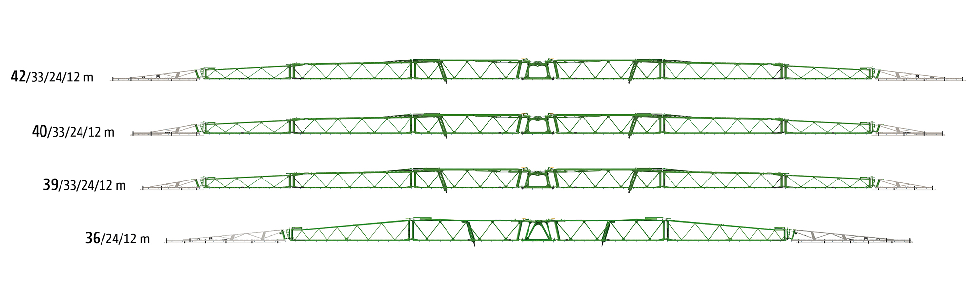 Working widths of the Super-L3 boom grafik_gestaengetypen_de_GO
